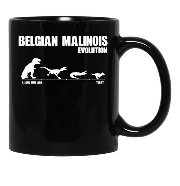 Belgian Malinois Evolution - Maligator Maliraptor Gift Black Coffee Mug, Gift Coffee Mug - Black