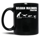 Belgian Malinois Evolution - Maligator Maliraptor Gift Black Coffee Mug, Gift Coffee Mug - Black