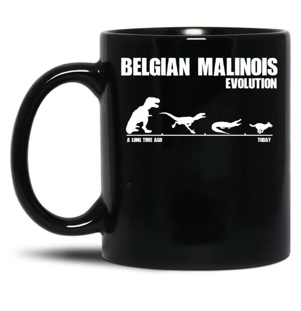 Belgian Malinois Evolution - Maligator Maliraptor Gift Black Coffee Mug, Gift Coffee Mug - Black