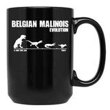 Belgian Malinois Evolution - Maligator Maliraptor Gift Black Coffee Mug, Gift Coffee Mug