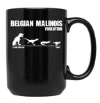 Belgian Malinois Evolution - Maligator Maliraptor Gift Black Coffee Mug, Gift Coffee Mug