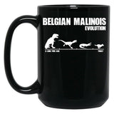 Belgian Malinois Evolution - Maligator Maliraptor Gift Black Coffee Mug, Gift Coffee Mug