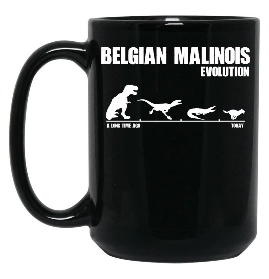 Belgian Malinois Evolution - Maligator Maliraptor Gift Black Coffee Mug, Gift Coffee Mug