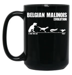 Belgian Malinois Evolution - Maligator Maliraptor Gift Black Coffee Mug, Gift Coffee Mug