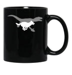 Belgian Malinois Velociraptor Maliraptor Running Shadow Dog Gift Black Coffee Mug, Gift Coffee Mug - Black
