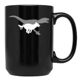 Belgian Malinois Velociraptor Maliraptor Running Shadow Dog Gift Black Coffee Mug, Gift Coffee Mug