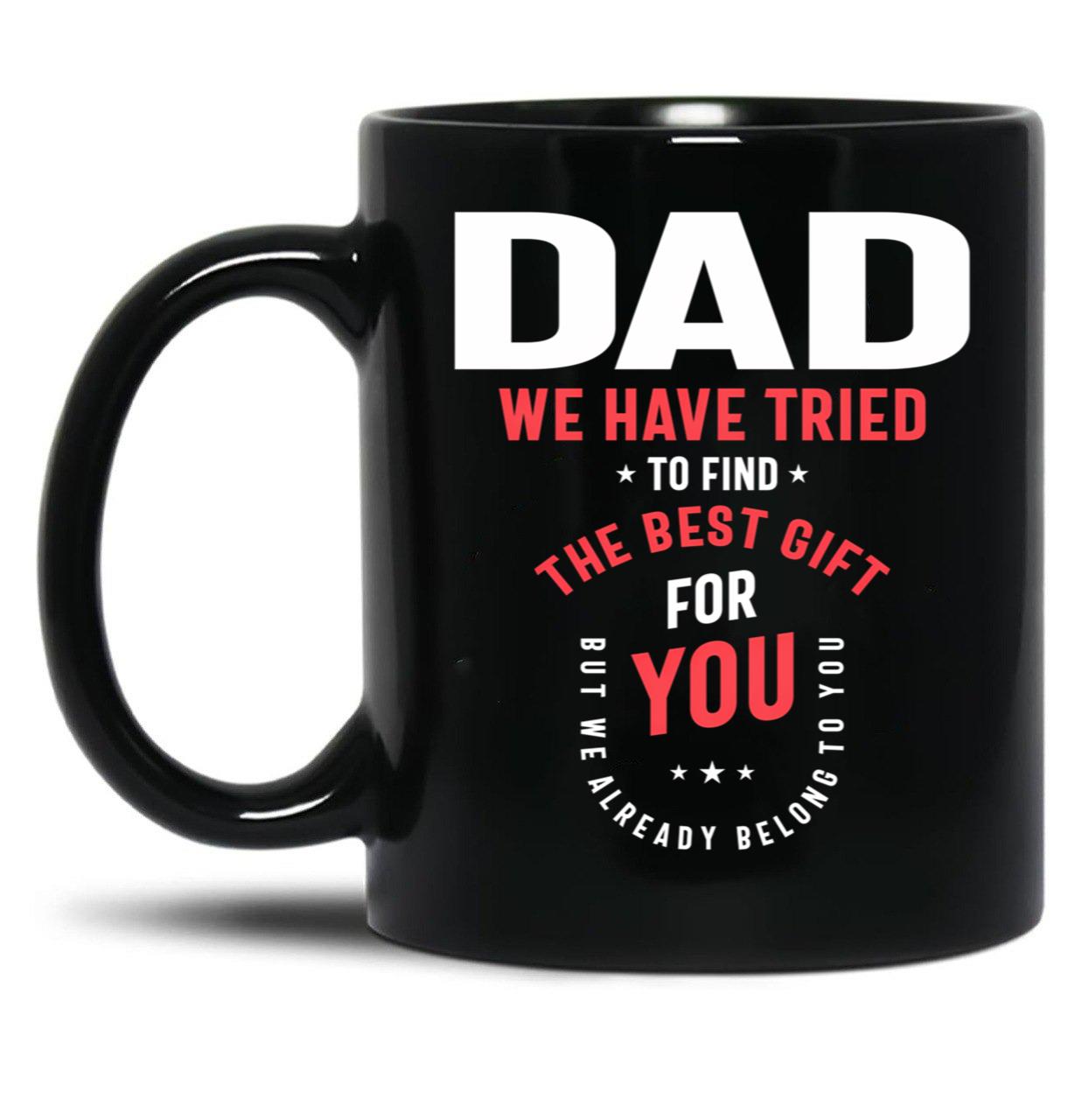Belonging To Dad - A Funny Father'S Day Black Coffee Mug