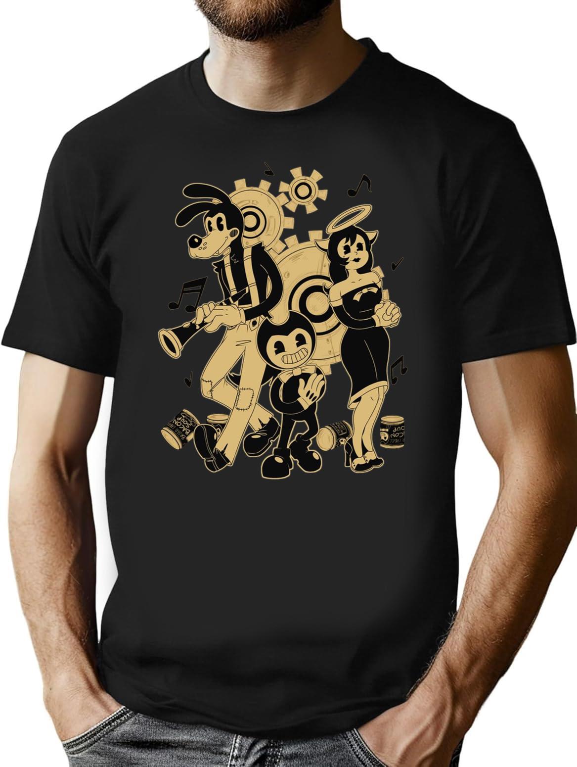 Bendy and The Ink Machine Essential  Premium Heavyweight Cotton T-Shirt - Black