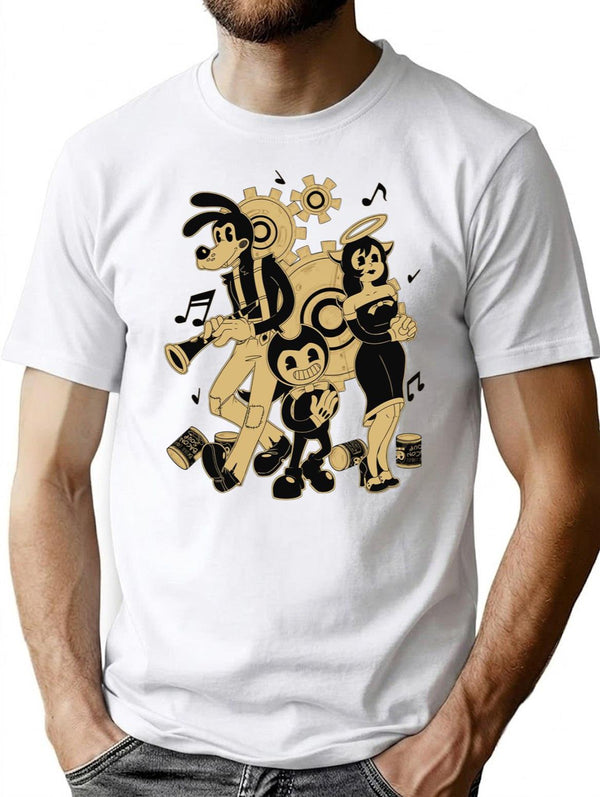 Bendy and The Ink Machine Essential  Premium Heavyweight Cotton T-Shirt - White