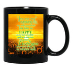 Bernese Mountain Dog You Are My Sunshine Yellow Sunflower Garden Black Coffee Mug - Black