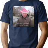 Bernie Chappell Roan Hot to Go Meme Premium Heavyweight Cotton T-Shirt - Navy