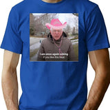 Bernie Chappell Roan Hot to Go Meme Premium Heavyweight Cotton T-Shirt - Blue