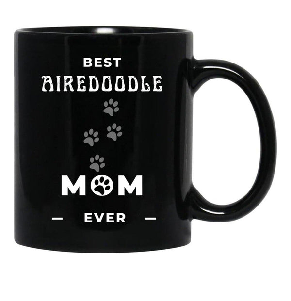 Best Airedoodle Mom Ever Black Coffee Mug, Gift Coffee Mug - Black