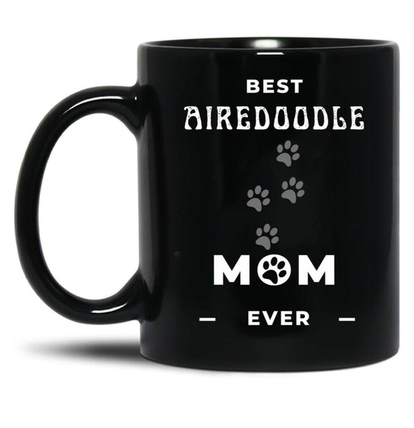 Best Airedoodle Mom Ever Black Coffee Mug, Gift Coffee Mug - Black