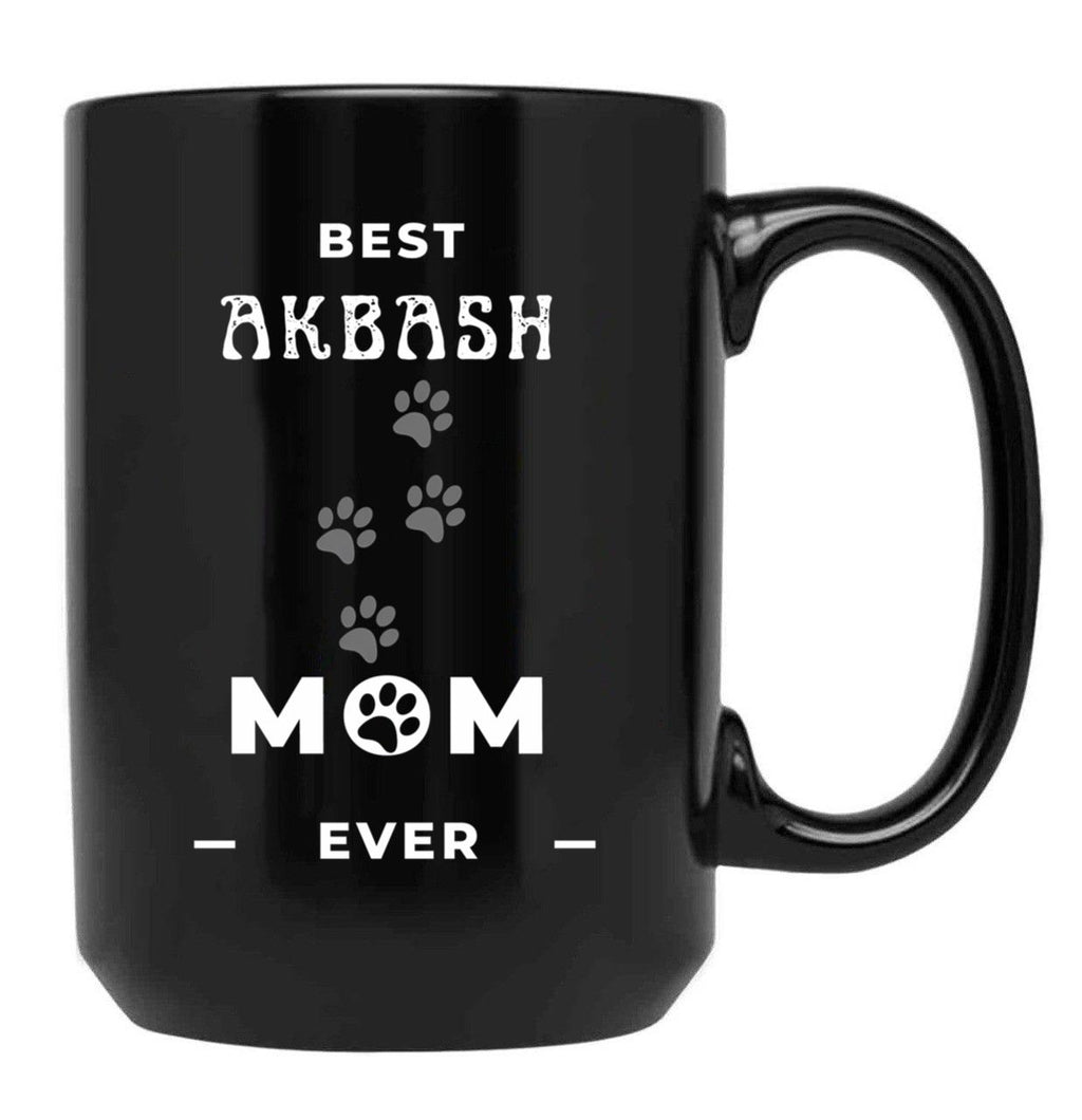 Best Akbash Mom Ever Black Coffee Mug, Gift Coffee Mug