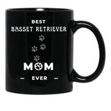 Best Basset Retriever Mom Ever Black Coffee Mug, Gift Coffee Mug - Black