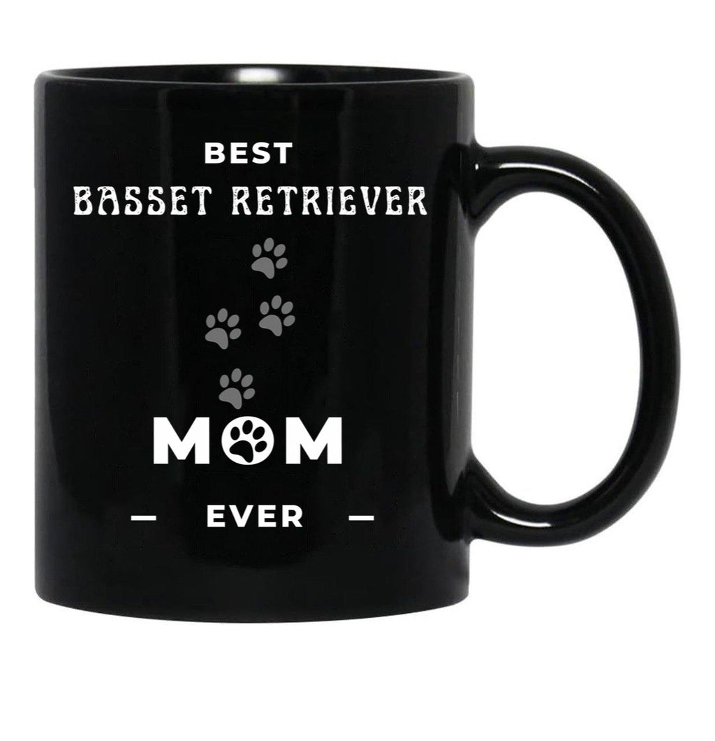 Best Basset Retriever Mom Ever Black Coffee Mug, Gift Coffee Mug - Black