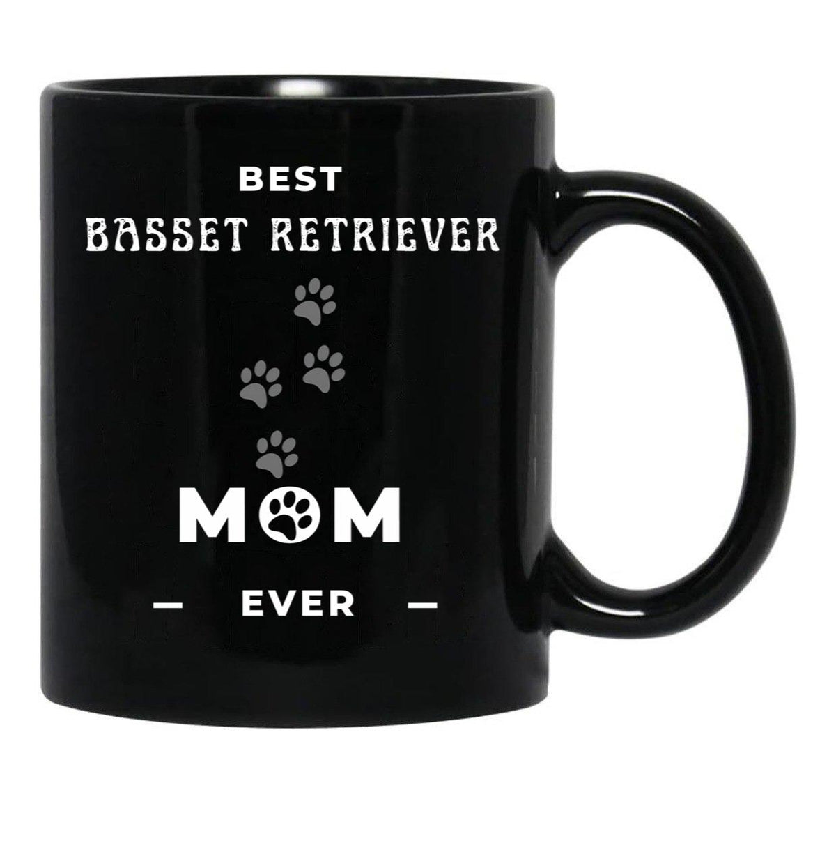 Best Basset Retriever Mom Ever Black Coffee Mug, Gift Coffee Mug - Black