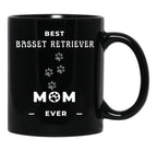 Best Basset Retriever Mom Ever Black Coffee Mug, Gift Coffee Mug - Black