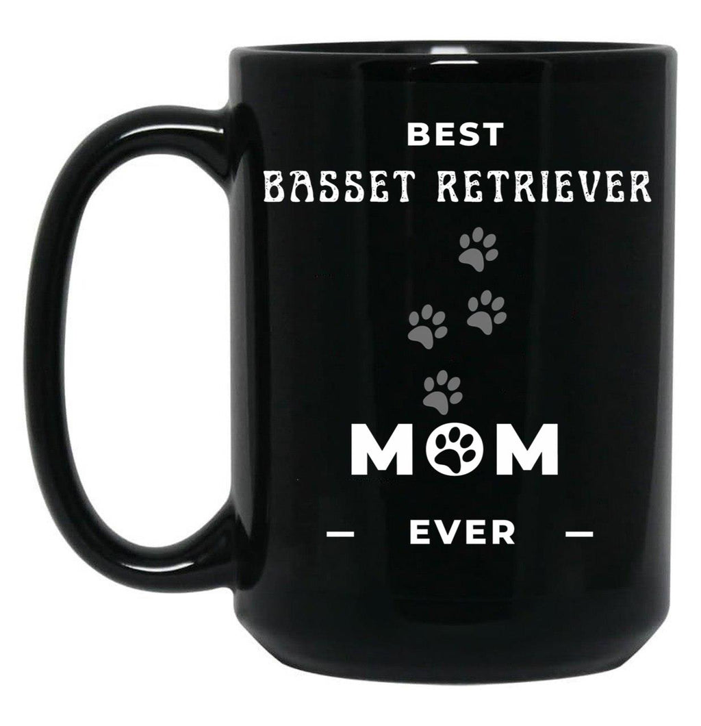 Best Basset Retriever Mom Ever Black Coffee Mug, Gift Coffee Mug