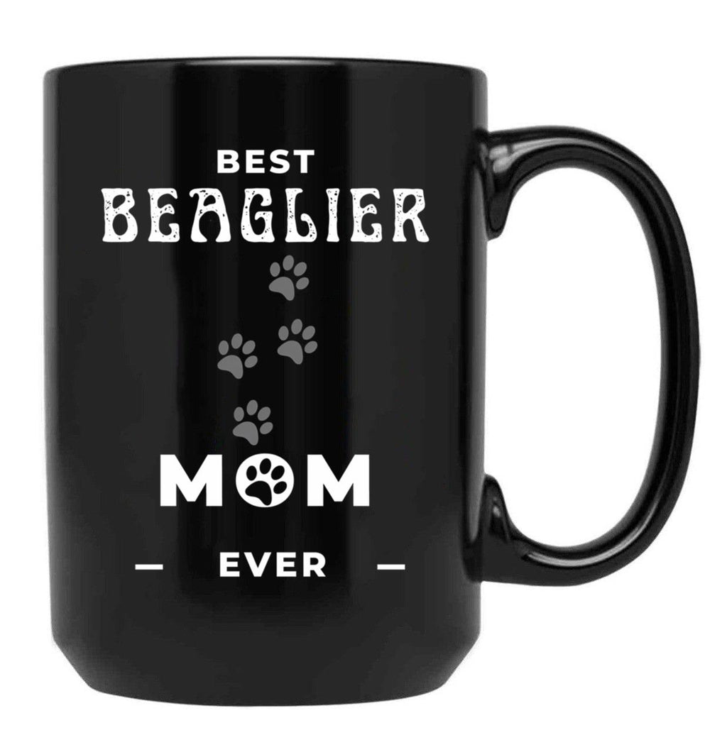 Best Beaglier Mom Ever Black Coffee Mug, Gift Coffee Mug