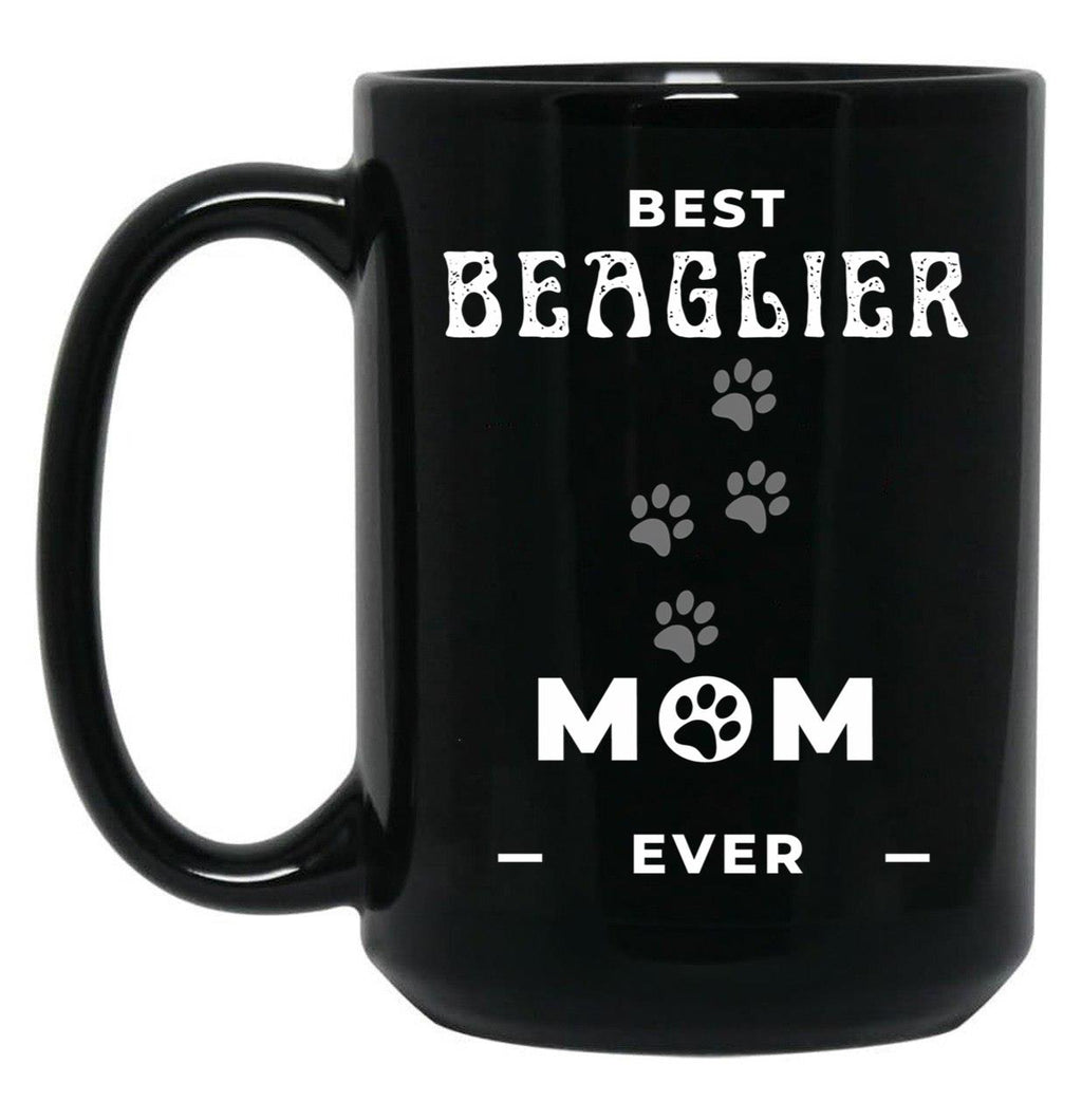 Best Beaglier Mom Ever Black Coffee Mug, Gift Coffee Mug
