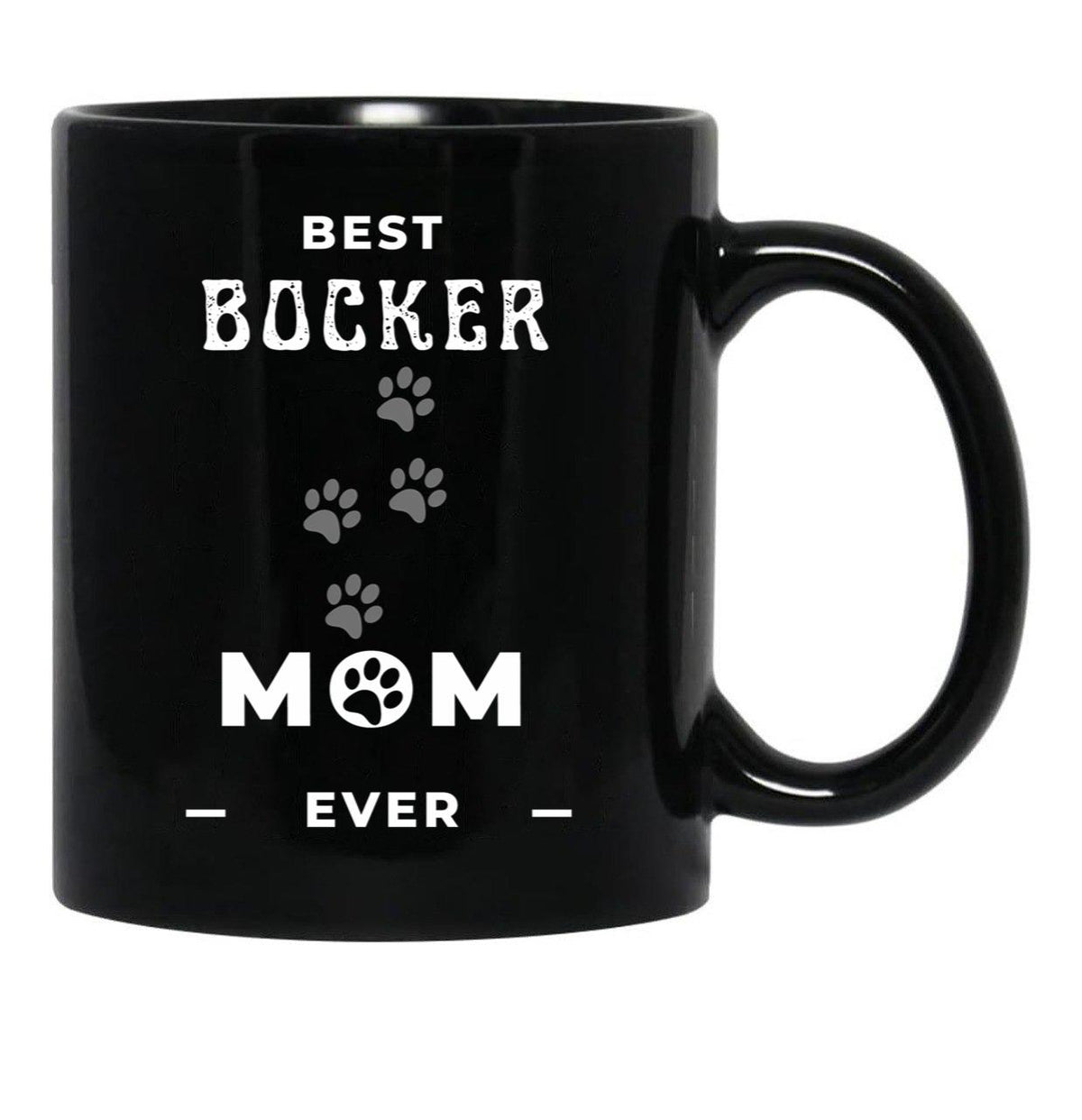 Best Bocker Mom Ever Black Coffee Mug, Gift Coffee Mug - Black