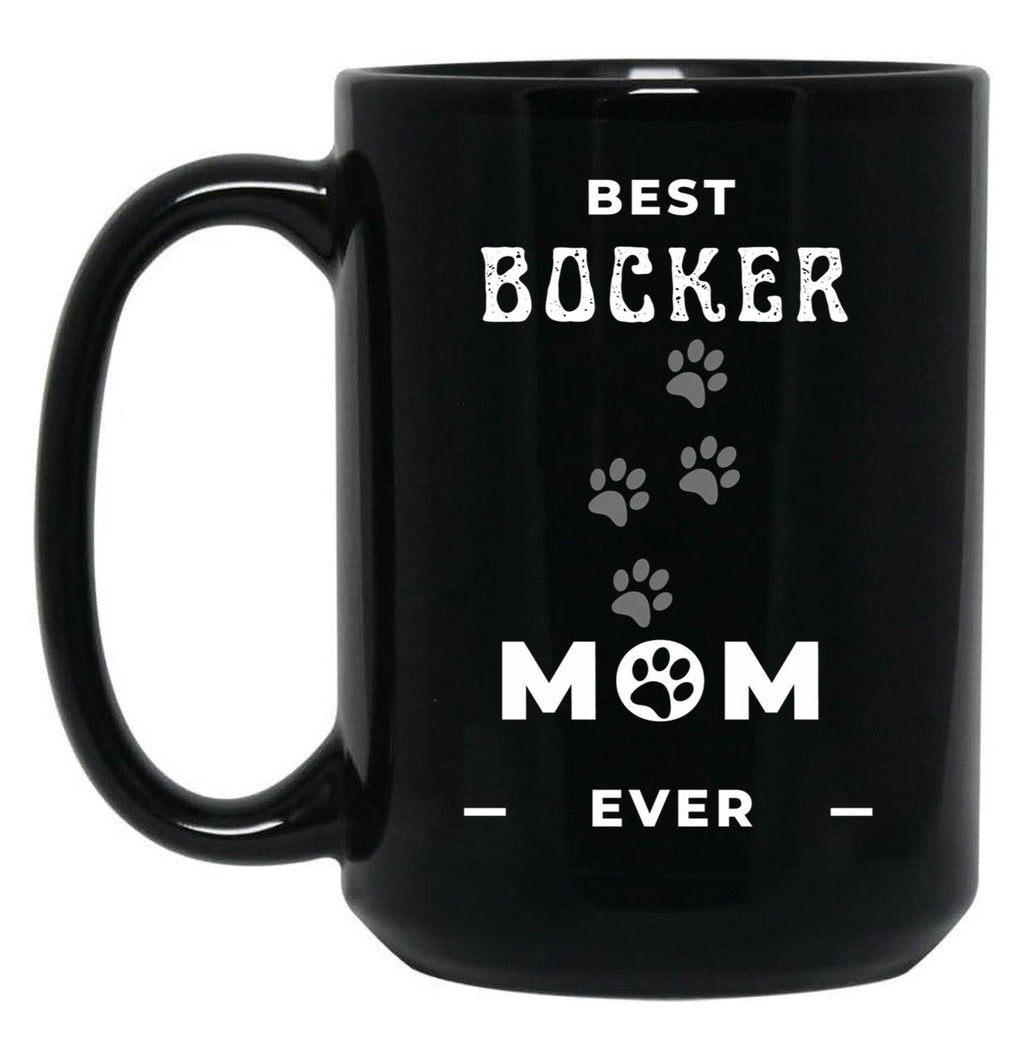 Best Bocker Mom Ever Black Coffee Mug, Gift Coffee Mug