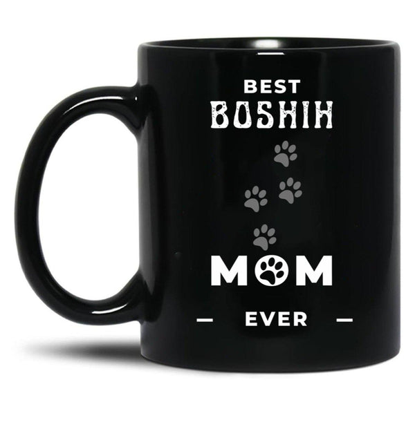 Best Boshih Mom Ever Black Coffee Mug, Gift Coffee Mug - Black