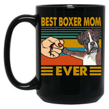 Best Boxer Mom Ever Black Coffee Mug, Gift Coffee Mug