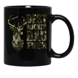 Best Buckin' Dad Ever - Camo Style Black Coffee Mug, Gift Coffee Mug - Black