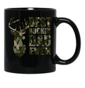 Best Buckin' Dad Ever - Camo Style Black Coffee Mug, Gift Coffee Mug - Black