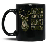 Best Buckin' Dad Ever - Camo Style Black Coffee Mug, Gift Coffee Mug - Black