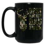Best Buckin' Dad Ever - Camo Style Black Coffee Mug, Gift Coffee Mug