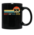Best Cat Dad Ever Cat Daddy Black Coffee Mug, Gift Coffee Mug - Black