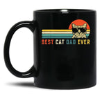 Best Cat Dad Ever Cat Daddy Black Coffee Mug, Gift Coffee Mug