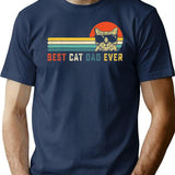 Best Cat Dad Ever Cat Daddy Premium Heavyweight Cotton T-Shirt - Navy