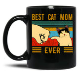Best Cat Mom Ever Mom Gifts Black Coffee Mug, Gift Coffee Mug - Black