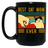Best Cat Mom Ever Mom Gifts Black Coffee Mug, Gift Coffee Mug