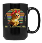 Best Cat Mom Ever T Black Coffee Mug, Gift Coffee Mug