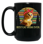 Best Cat Mom Ever T Black Coffee Mug, Gift Coffee Mug