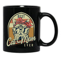 Best Cat Mom Ever Vintage Cats Mom Black Coffee Mug, Gift Coffee Mug - Black
