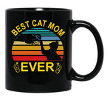 Best Cat Mom Ever (4) Black Coffee Mug, Gift Coffee Mug - Black
