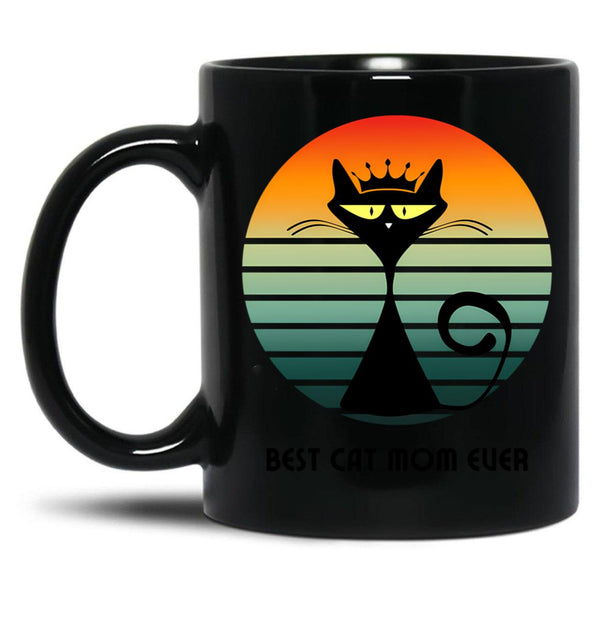Best Cat Mom Ever (5) Black Coffee Mug, Gift Coffee Mug - Black