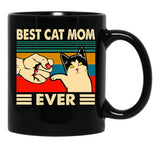 Best Cat Mom Ever Black Coffee Mug, Gift Coffee Mug - Black