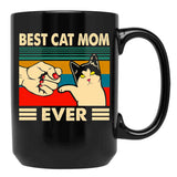 Best Cat Mom Ever Black Coffee Mug, Gift Coffee Mug