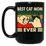 Best Cat Mom Ever Black Coffee Mug, Gift Coffee Mug