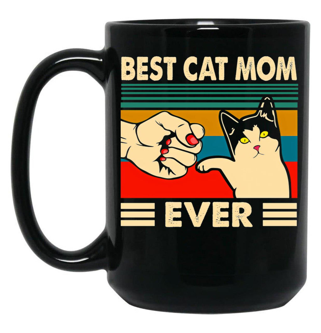 Best Cat Mom Ever Black Coffee Mug, Gift Coffee Mug