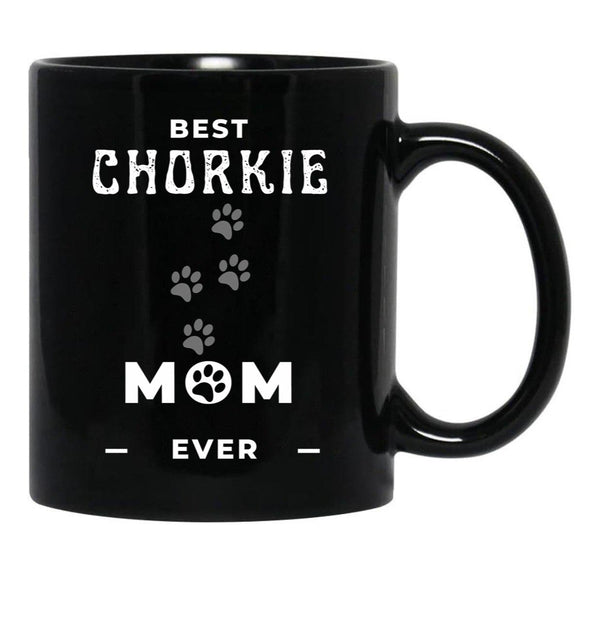Best Chorkie Mom Ever Black Coffee Mug, Gift Coffee Mug - Black