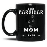 Best Corgidor Mom Ever Black Coffee Mug, Gift Coffee Mug - Black
